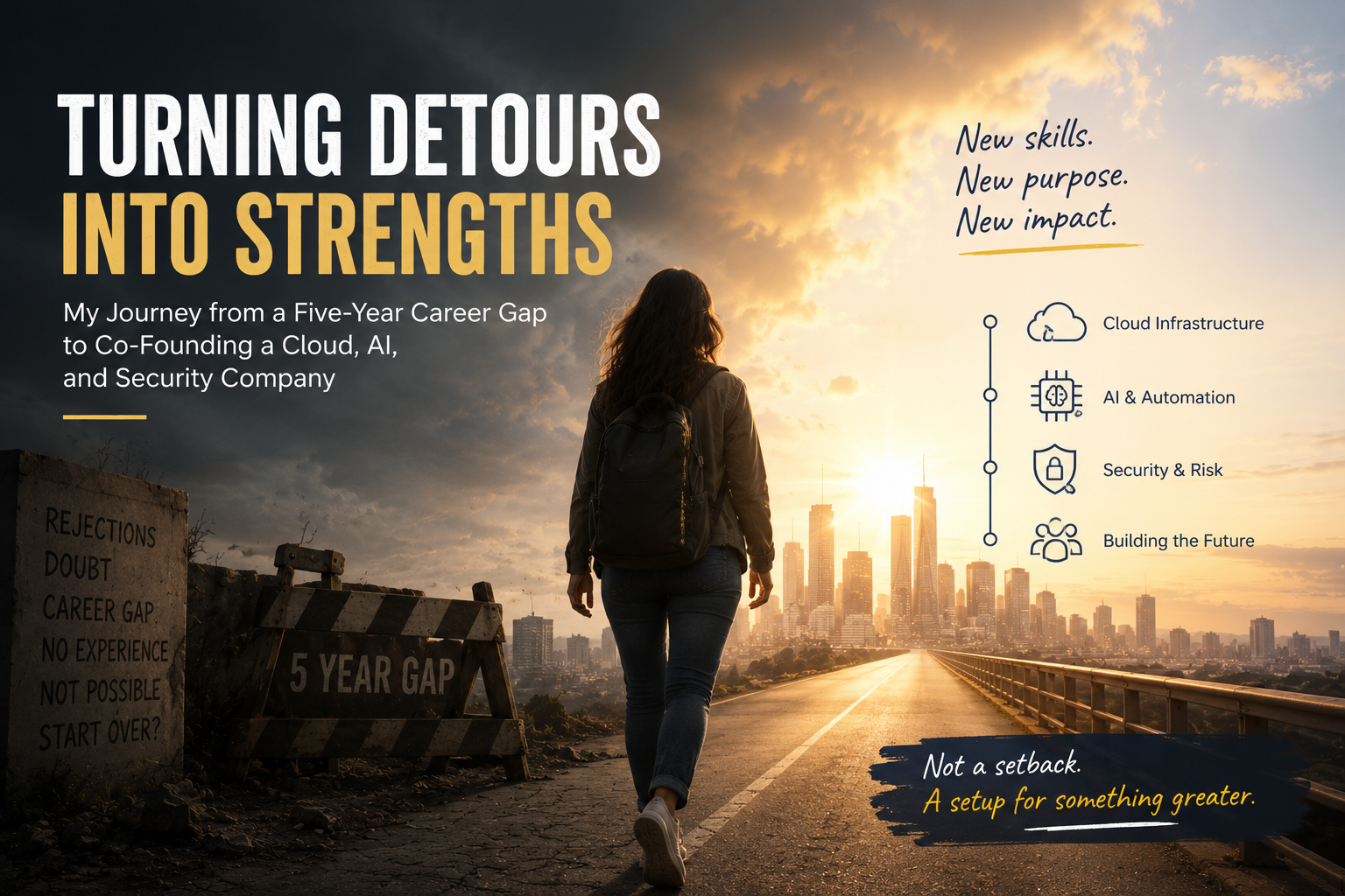 # Turning Detours into Strengths: My Journey from a Five-Year Career Gap to Co-Founding a Cloud, AI, and Security Company  