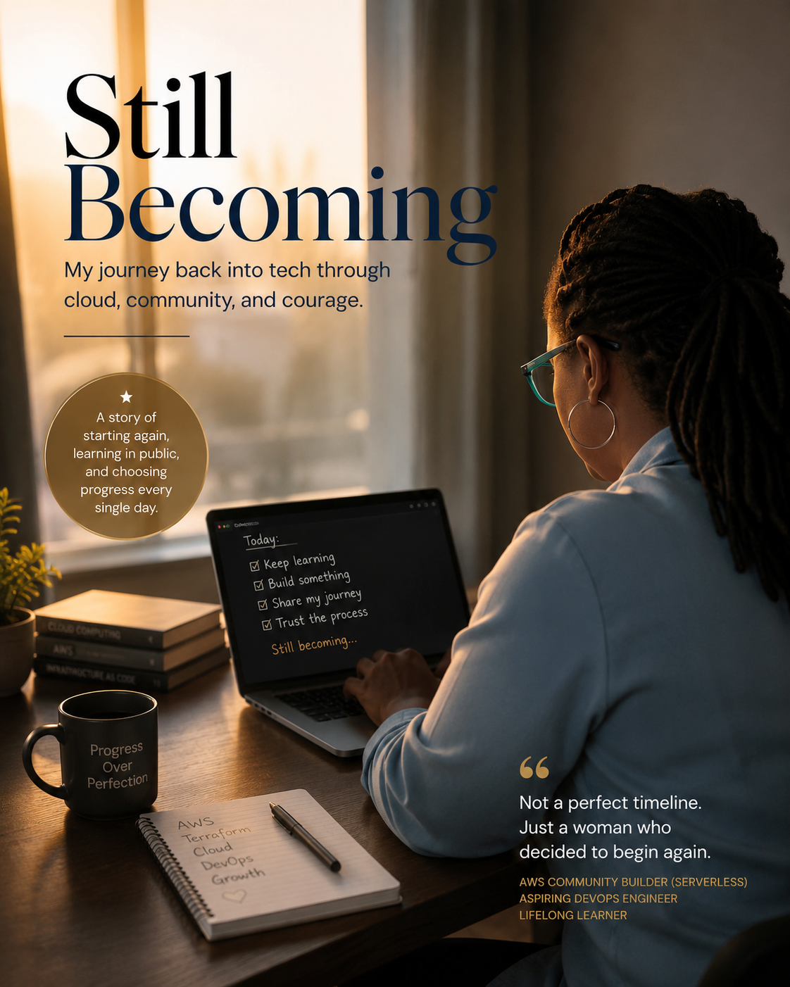 Still Becoming: My Journey Back Into Tech Through Cloud, Community, and Courage